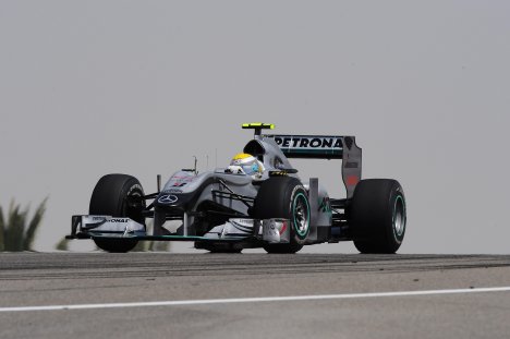 Nico Rosberg var hurtigst rund på den nye Sakhir bane